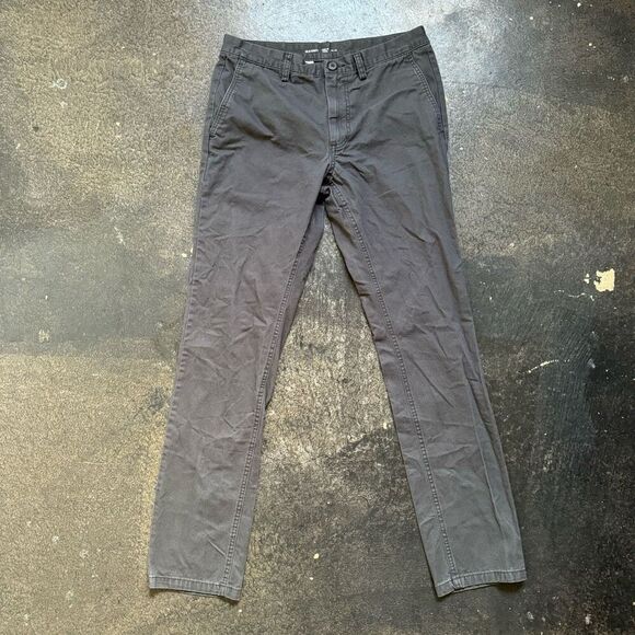 Old Navy Men’s Lived In Chino Size 32x32 Grey Color Flat Front 100% Cotton - Picture 1 of 11